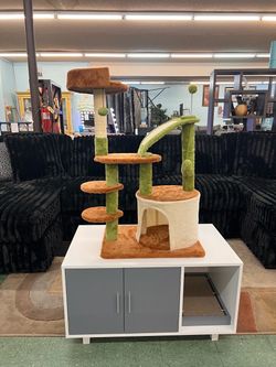 ⚡️Flash Deal⚡️Brand New Cat Tree & Cat Litter Box $99, First come First get
