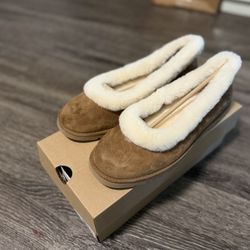 New UGG Zora Ballet Flat Chestnut Women Size 9.5 w VIRAL SHIPS FAST AUTHENTIC