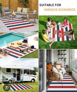 Plastic Straw Rug Lona 8x10