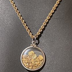 20 inch 3.5 mm diamond cup rope necklace with a little over 4.71 G  gold gold NUG