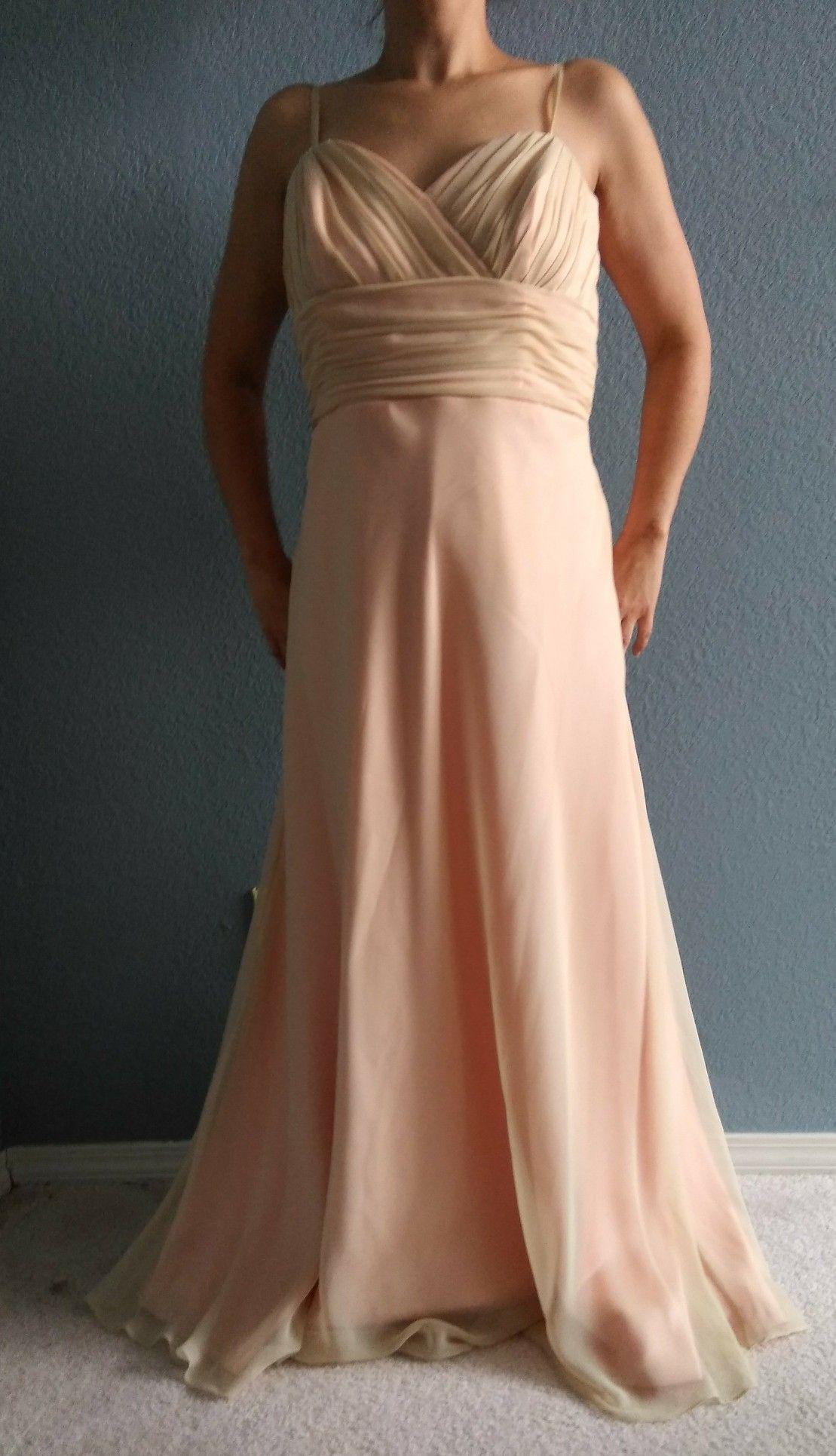 Formal peach dress size 16 & 4