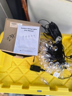 Outdoor String Lights with Bulbs