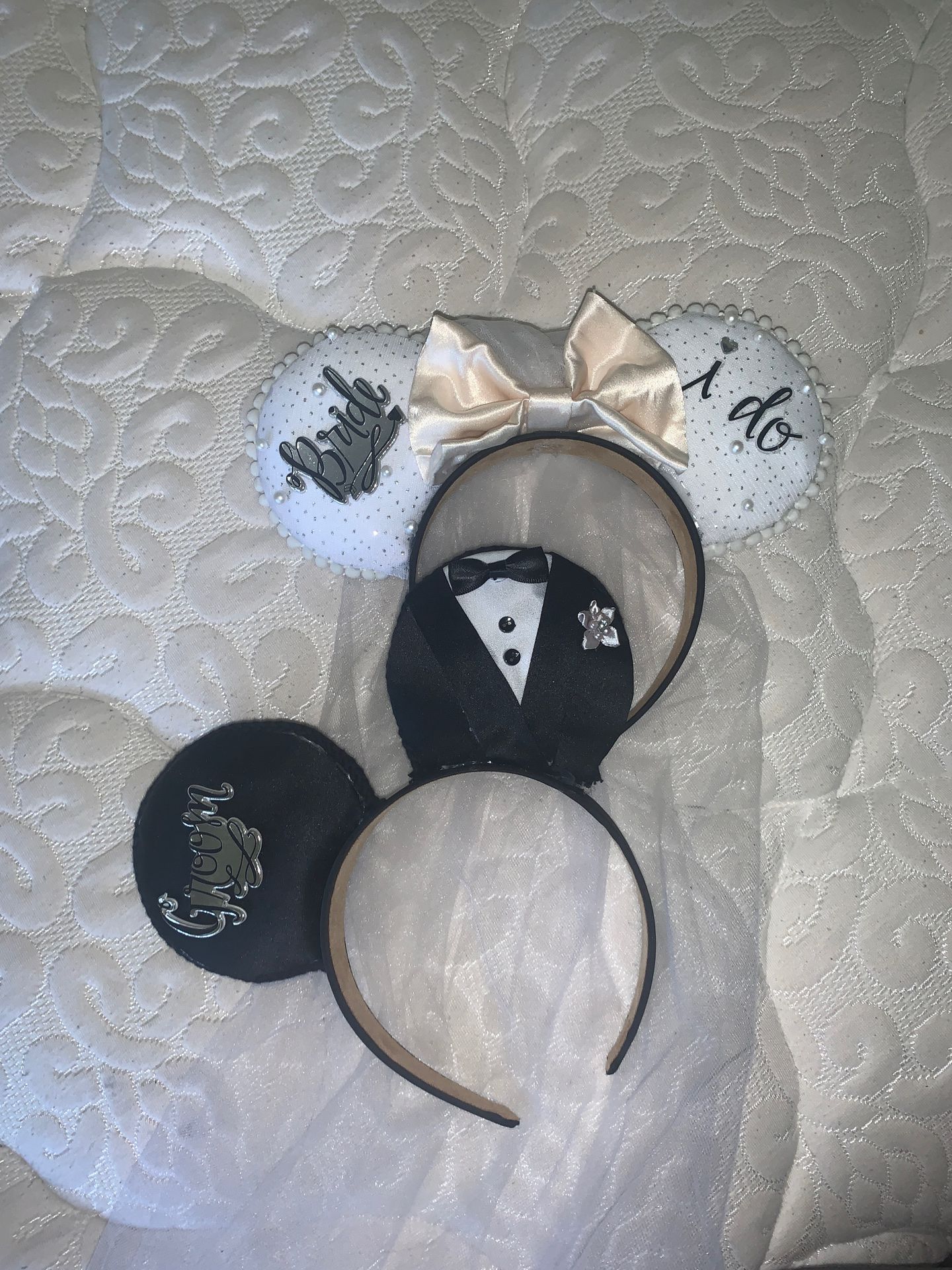 Bride and Groom Wedding Disney Mickey Mouse ears