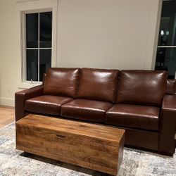 Boston Interiors Leather Sofa