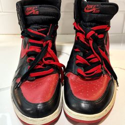 Nike Air Jordan 1 OG 1985 Bred Black Red Size 13 Vintage Original Rare