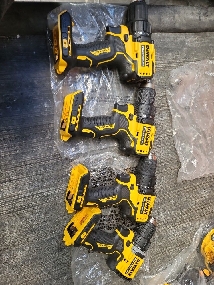 DEWALT 20VMAX BRUSHLESS ATOMIC 1/2"(13MM) CORDLESS DRILL DRIVER NEW (TOOL ONLY) $100 EACH 
