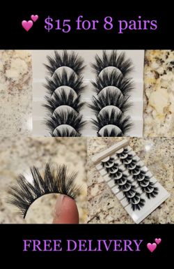Lashes 8 pairs FREE DELIVERY 💕