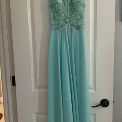Faviana Turquoise Prom Dress