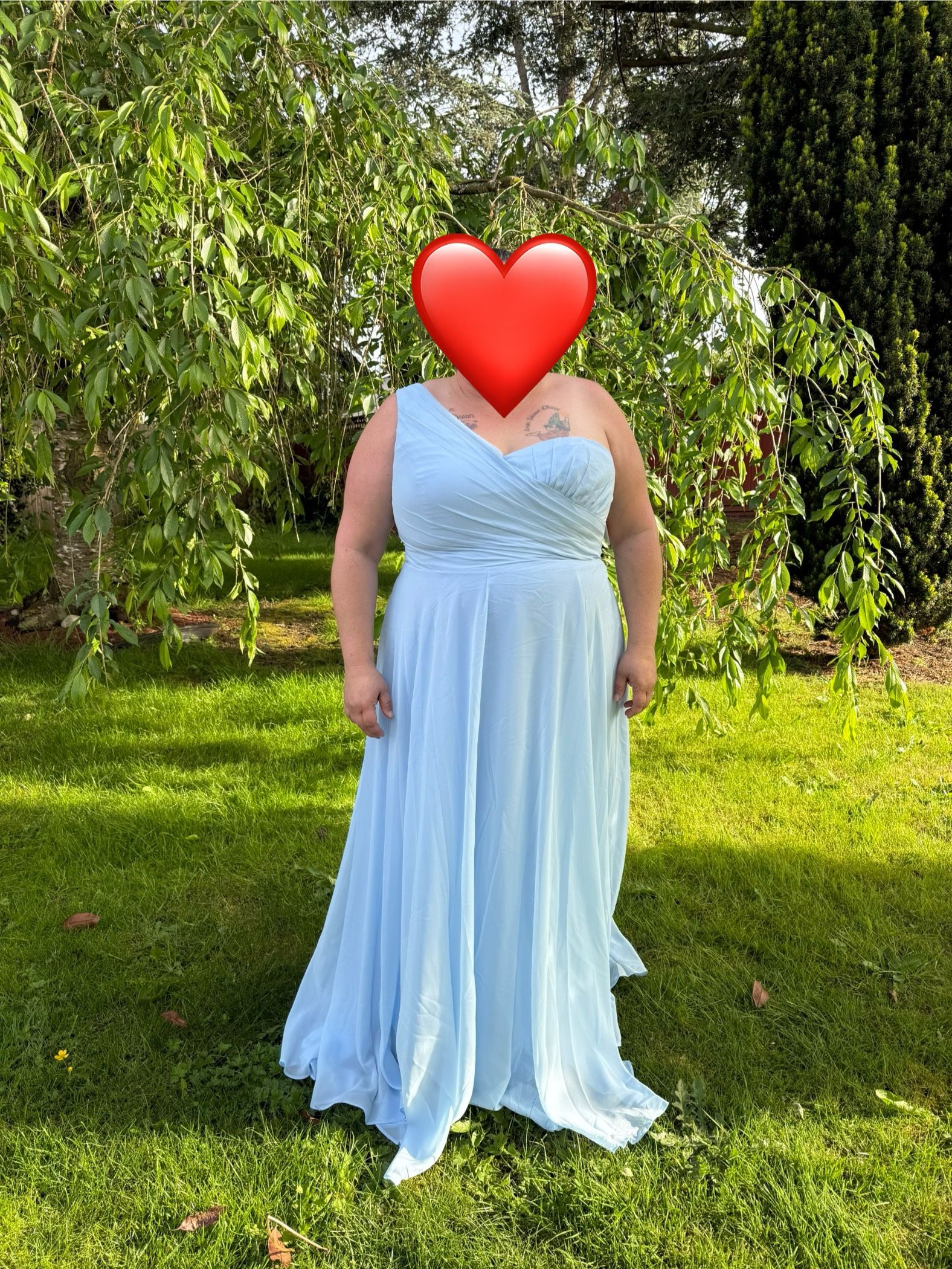 ice blue david's bridal dress DB Edit Test