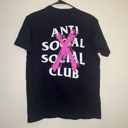  Size Small Anti Social Social Club Cancelled T-Shirt Men's  Black Logo Tee NEW