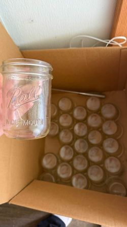 Large quantity of genuine Ball glass Mason jars available