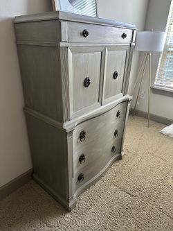 Light Grey Dresser Armoire