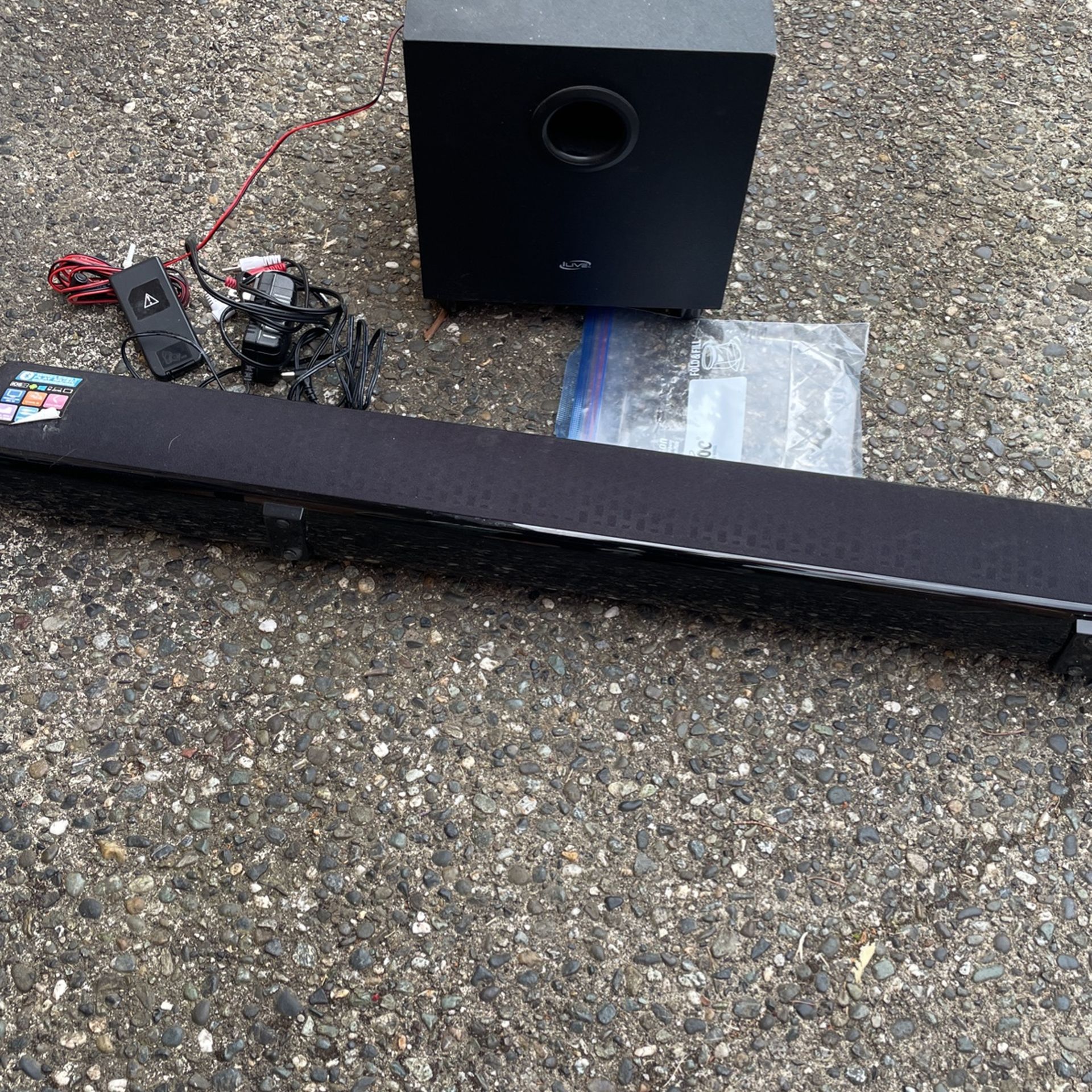 Bluetooth 37 inch sound bar and subwoofer with remote