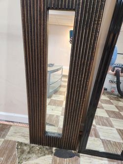 Framed Wood Mirror
