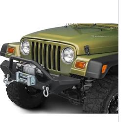Front Bumper For Jeep Wrangler 1(contact info removed) TJ YJ W/Winch Plate D-Ring Rock CrawlerFrontBomper