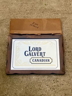 Vintage Lord Calvert Bar Mirror 14” x 20” - New In Box