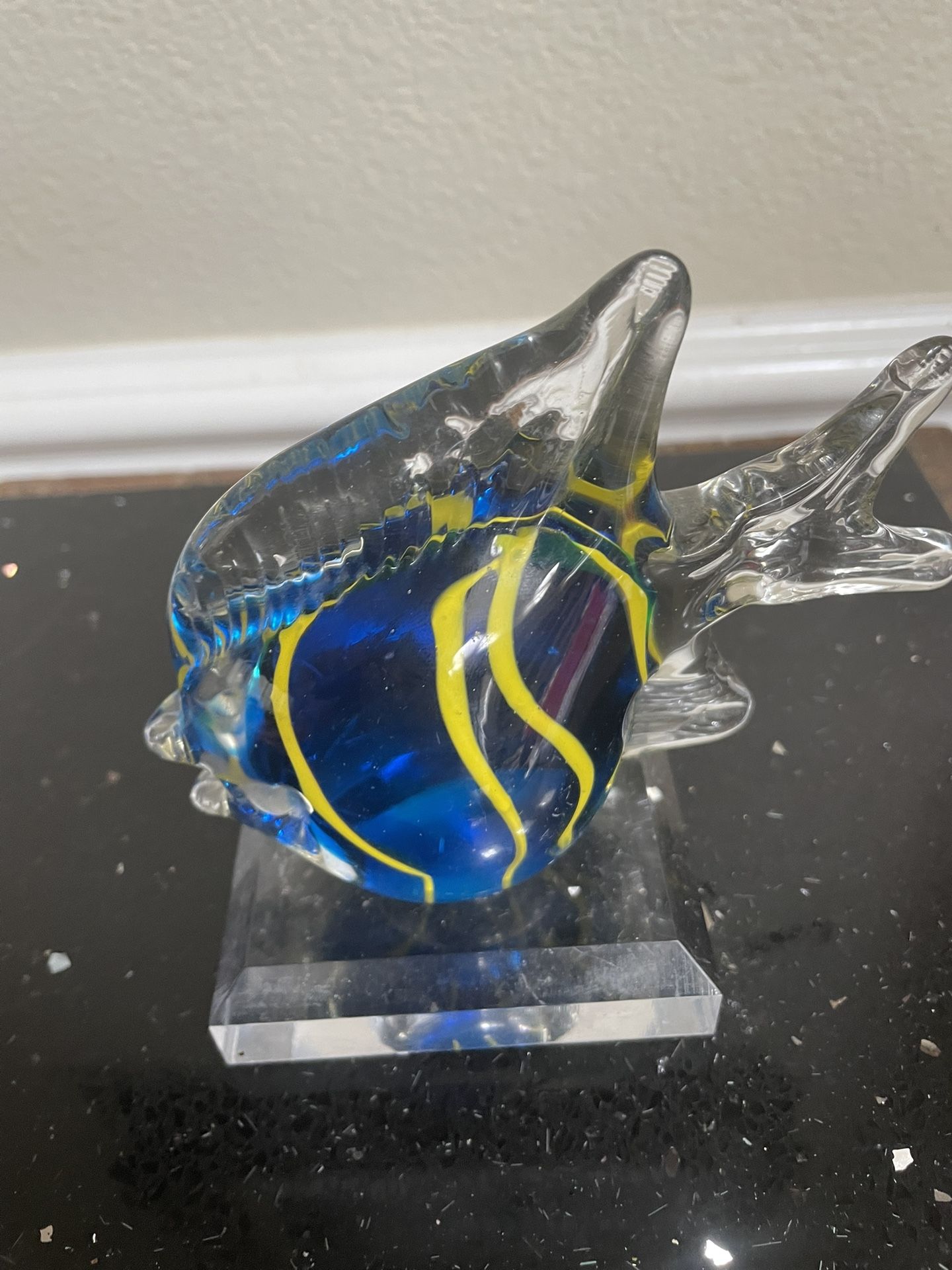 Hawaii Handblown Striped Fish Paperweight