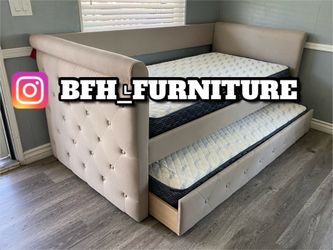 Twin twin Size European bed with orthopedic mattress included