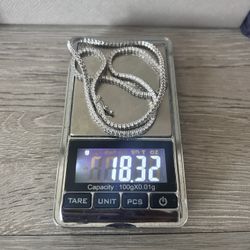 18 inch sterling silver tennis chain