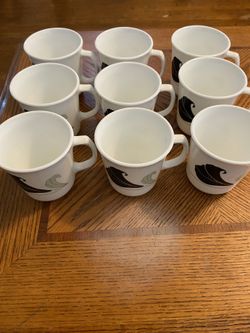 Corning correll black orchid cups set of 9