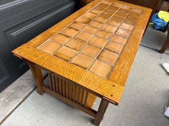 Beautiful Stickley Inlay Tile Coffee Table