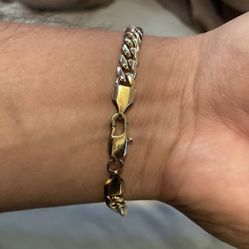 Cuban 14k Gold Plated Bracelet 