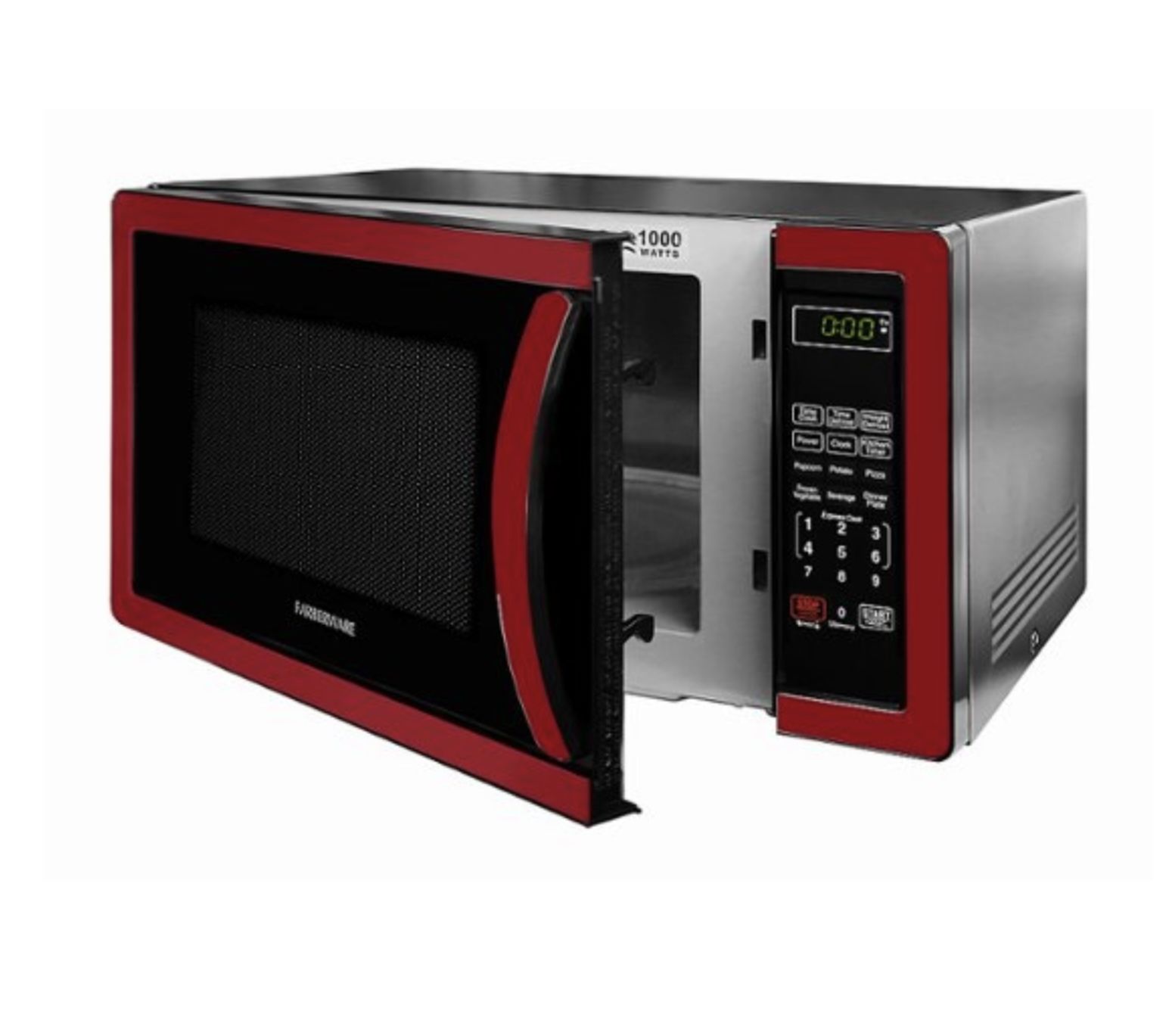 Farberware classic 1.1 Cu Ft 1000 Watts Metallic Red Microwave Oven