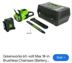 USED ONES CORDLESS CHAINSAW WITH BATTERY AND CHARGER