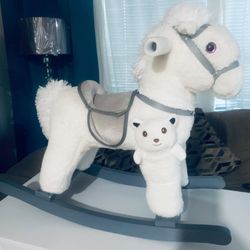 Kids Rocking Horse with Bear Toy