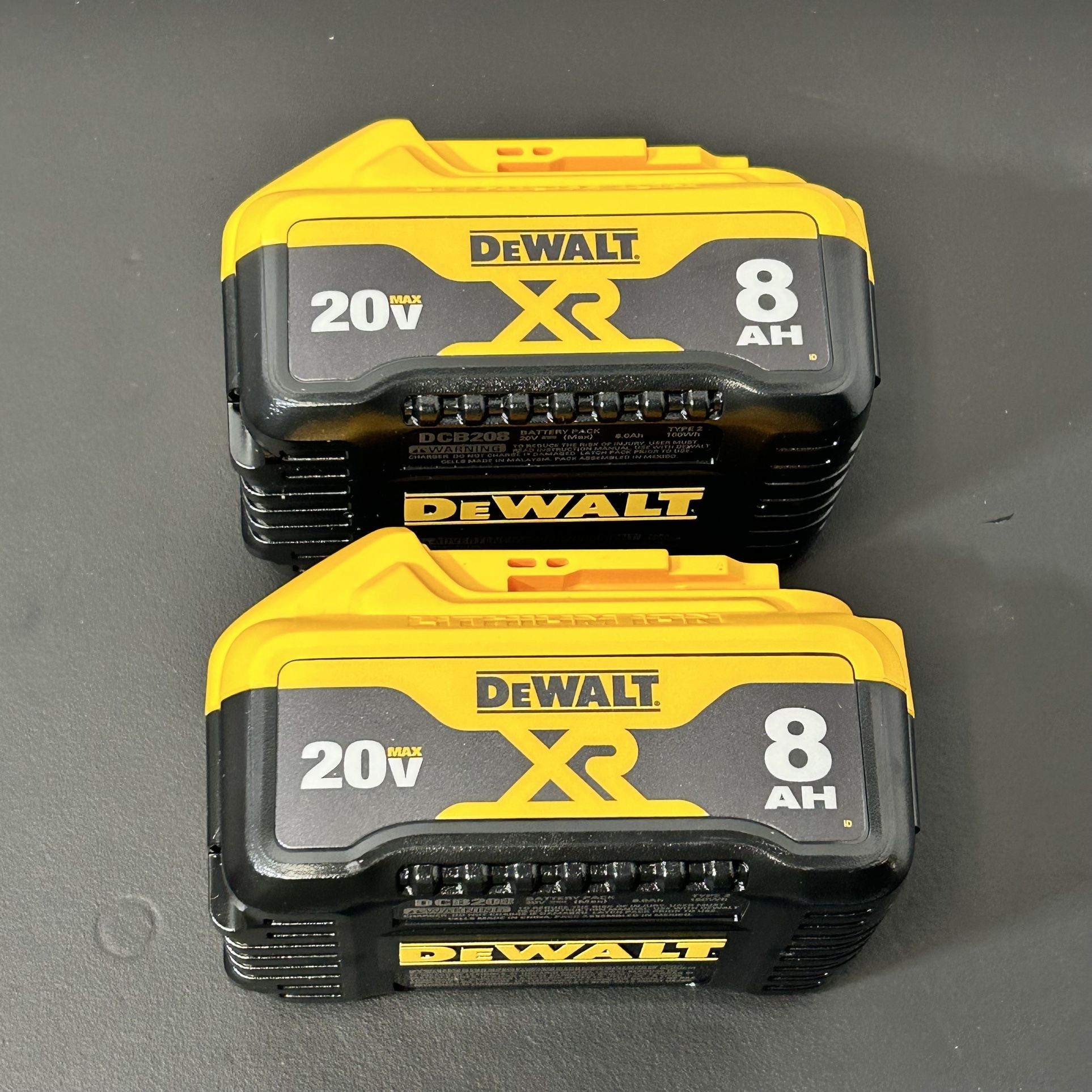 NEW Dewalt XR 8.0ah Battery ($160 for TWO batteries or $90 for ONE battery)