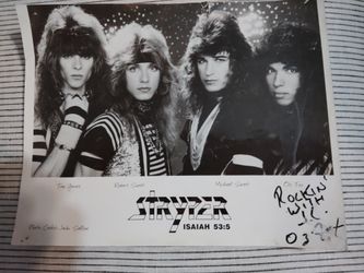 STRYPER 8x10 + Newspaper Memorabilia 