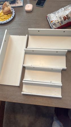 White Wood Wall Shelves Set