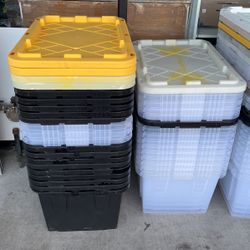 Storage Totes 27 Gallons $10 Each
