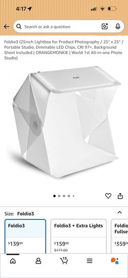 Foldio3 (25inch Lightbox for Product Photography / 25" x 25" / Portable Studio)