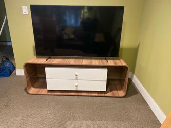 65in LG Smart TV + leather futon