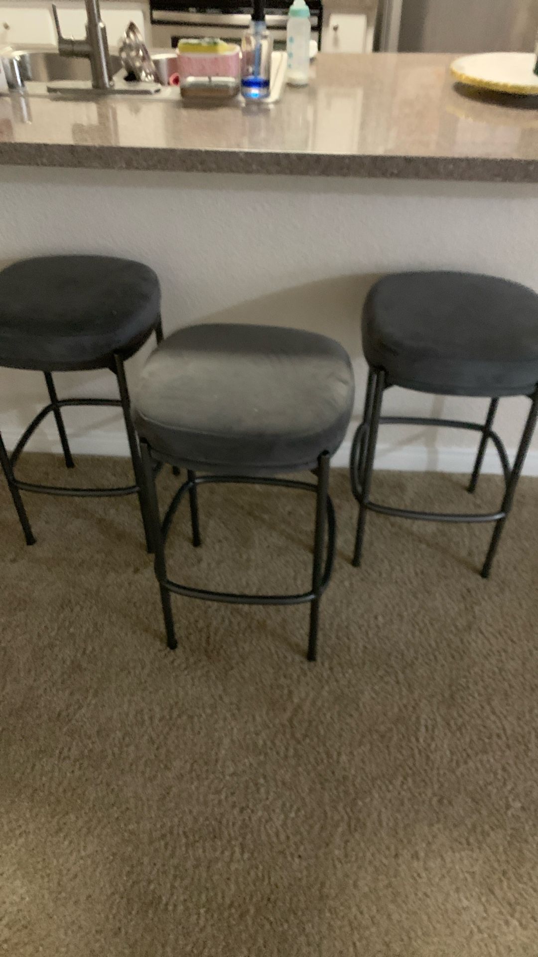 3 Grey Stools