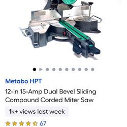 Metabo HPT Slide Compound Miter Saw