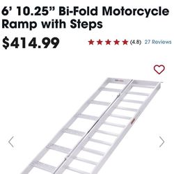 6X10.25” Black Widow foldable Walk-Up Ramps