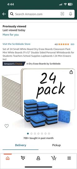 Brand New In Box-Lap Boards- Dry Erase- 24 Pack