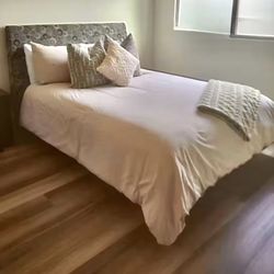 Queen Bed Frame + Mattress — Complete Setup — Move Must Sell