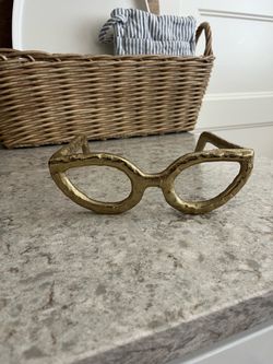 Gold metal decor glasses $10