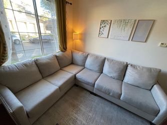 Light Gray L-Shaped Sectional Sofa