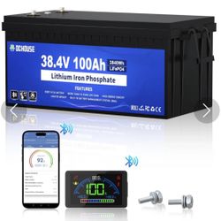 36V 100Ah 2.0 Lithium Bluetooth Flame-retardant ABS Case Battery (No Charger)