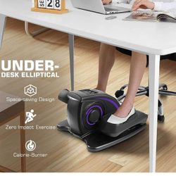 ANCHEER Under Desk Elliptical Machine, Electric Seated Pedal Exerciser, Mini Elliptical Machines for Seniors, LCD Display Monitor, Remote Control, Leg
