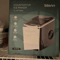 Silonn Ice Makers Countertop, 9 Cubes Ready in 6 Mins, 26lbs in 24Hrs, Self  Cleaning Ice Machine wit 