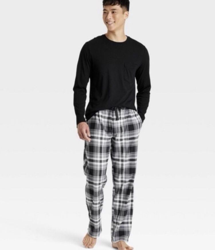 Men's Microfleece Pajama Set - Goodfellow & Coâ„¢ Black XXL