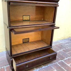 Rare Globe Wernicke  3/4 Size Barristers Bookcase With Drawer