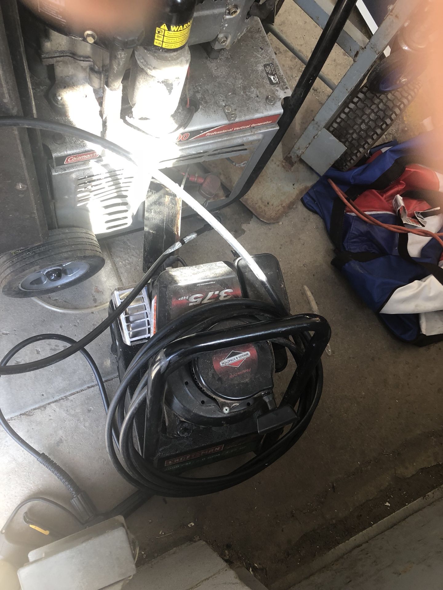 Power washer and generator