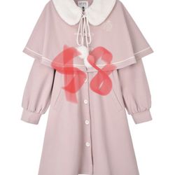 Pink Cute Coat For Woman Size M