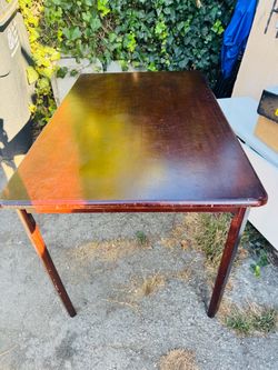 Dark Wood Square Table